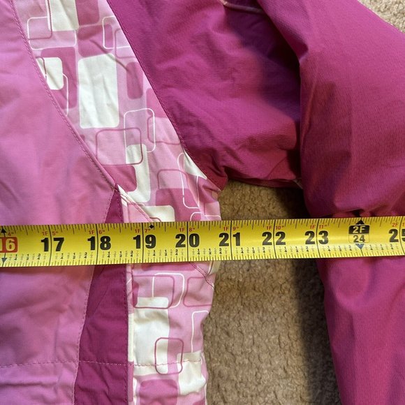 LL Bean Jacket Girls XL 18 Full Zip Nylon Softshell Insulated Pink Pockets - Picture 9 of 12